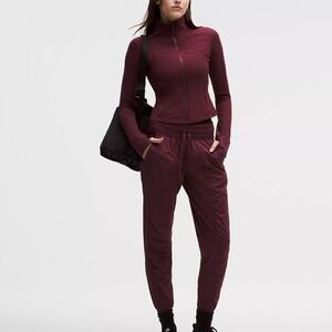 Lululemon Athletica Maroon Track Pants & Jacket Set